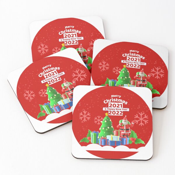Item preview, Merry Christmas 2021 & Happy new year Eve 2022 Calebration /Christmas Trees Snowflakes Santa party gifts designed and sold by ZaqGum.