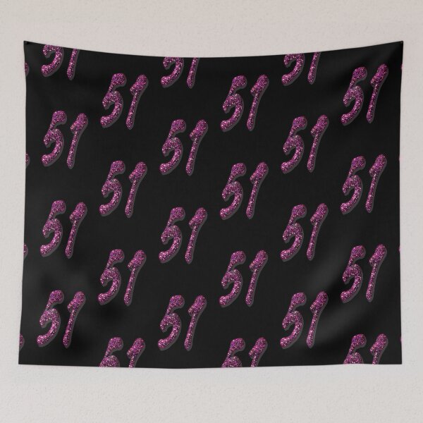 Item preview, 51st birthday anniversary - purple glitter numbers designed and sold by GlamourChick.