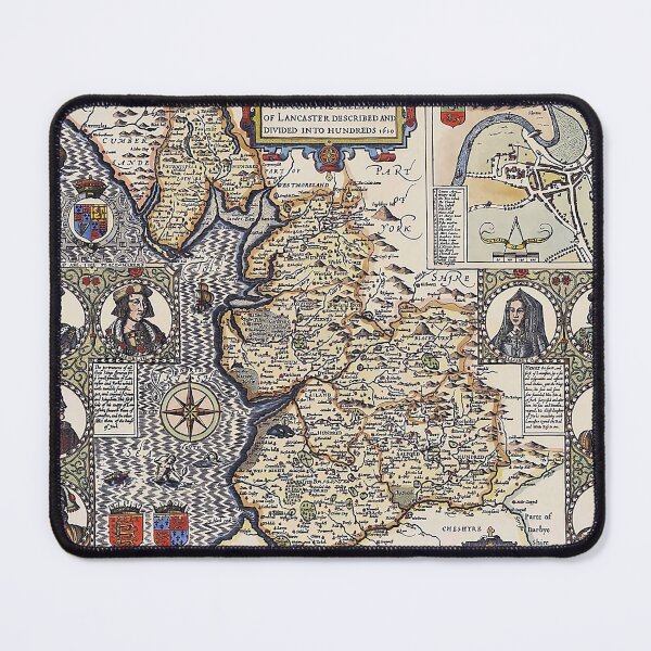 Item preview, Lake District Landscape Collection - Lancashire Pallatine John Speed 1610 designed and sold by WizardsWorld.