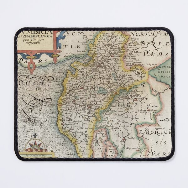 Item preview, Lake District Landscape Collection - 1607 Saxton Kip Cumbria Map designed and sold by WizardsWorld.