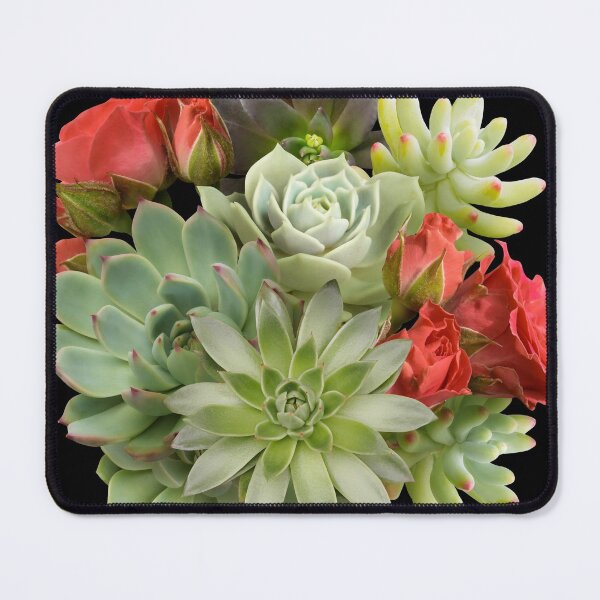 Item preview, Succulents and red roses. designed and sold by RinaMDesigns.