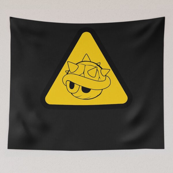 Item preview, Spiked Blue Shell Warning Road Sign   designed and sold by MadebyBoutique.
