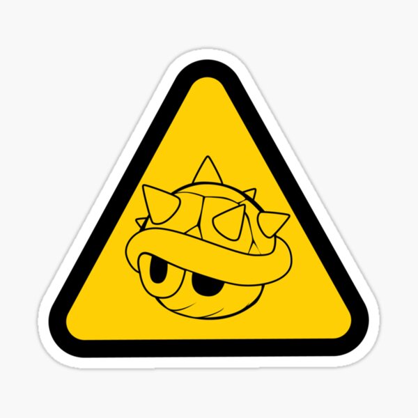 Item preview, Spiked Blue Shell Warning Road Sign   designed and sold by MadebyBoutique.