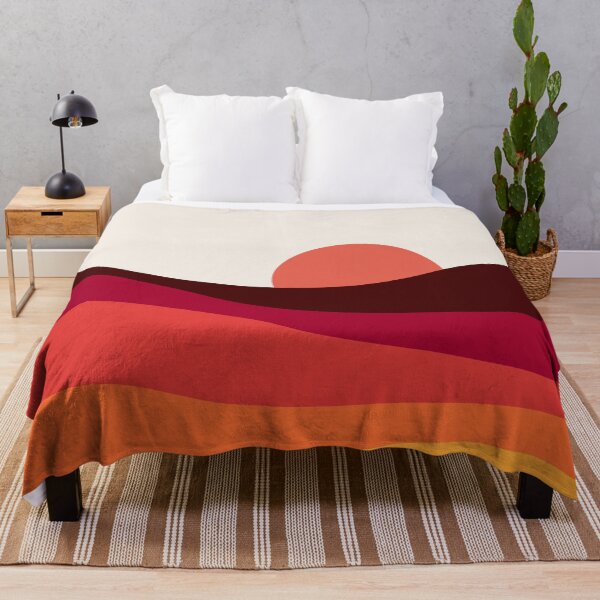 Item preview, Abstract landscape with sea at sunset designed and sold by BattaAnastasia.