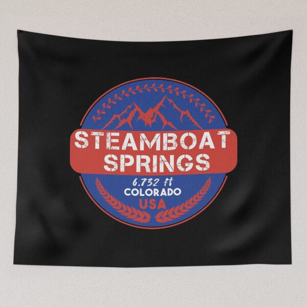 Item preview, Steamboat Springs Colorado, Skiing Mountains, Skier Snowboard, 6732 ft, Winter designed and sold by KittySSmith.
