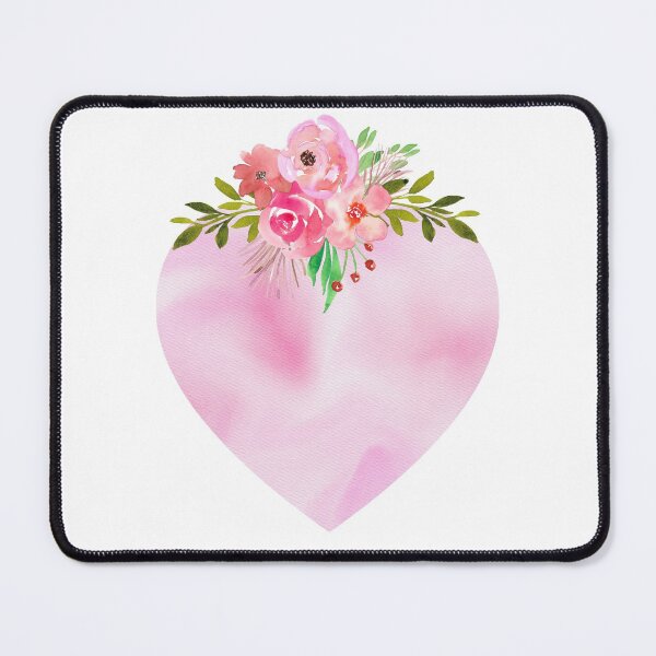 Item preview, Heart Pink Pastel Marble Flowers Roses designed and sold by Simplyy  Unique.