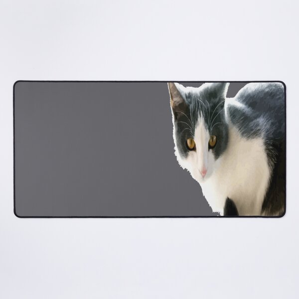 Item preview, Grey And White Tuxedo Cat Vector Art designed and sold by taiche.