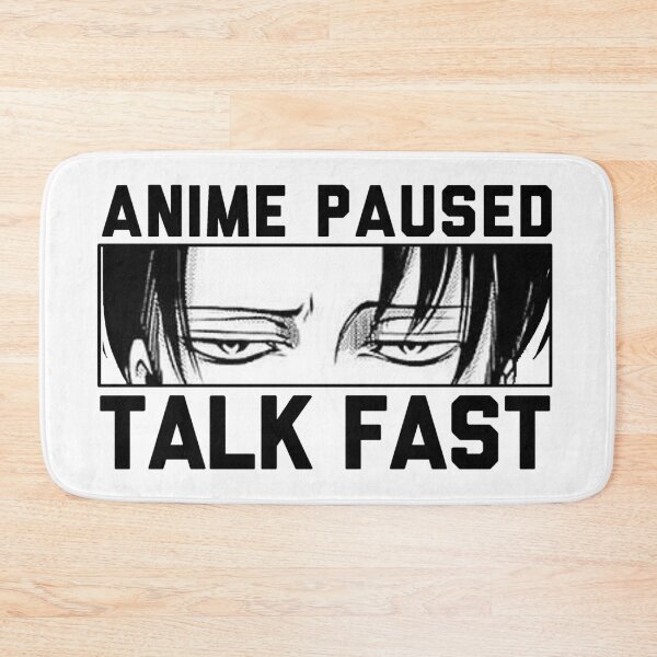 Item preview, Anime paused talk fast - Levi black white designed and sold by Sevval123.