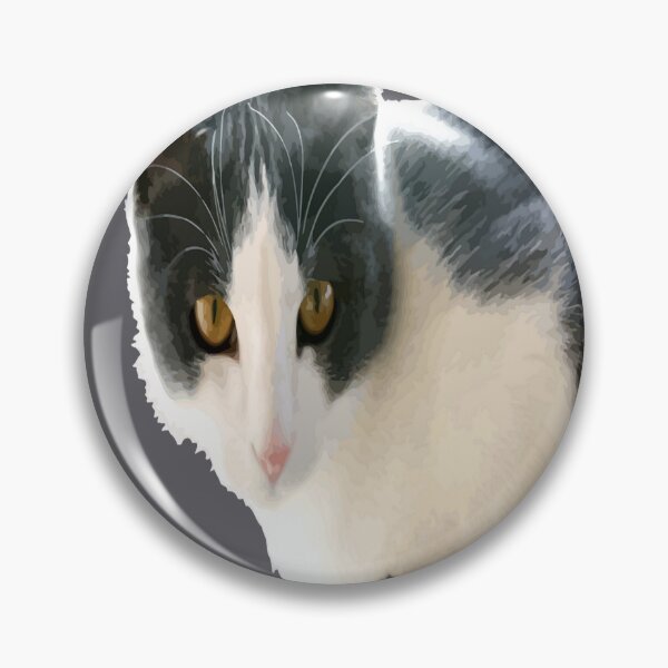 Item preview, Grey And White Tuxedo Cat Vector Art designed and sold by taiche.