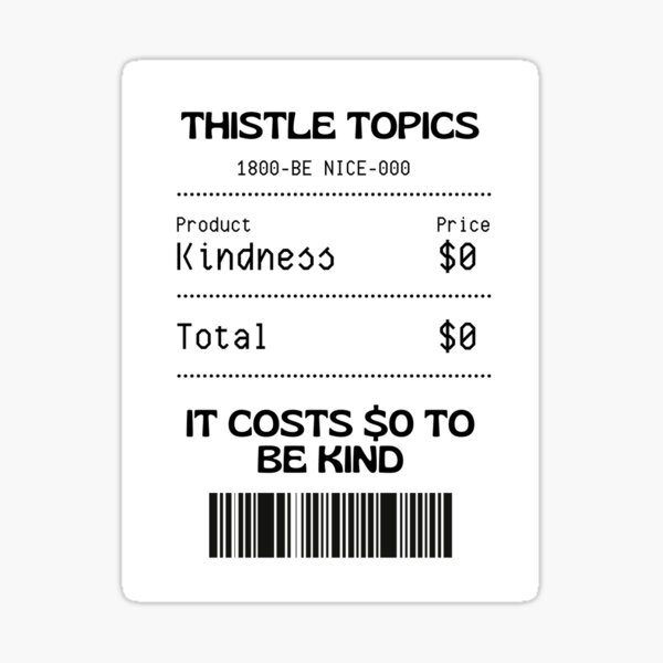 "It Costs 0 To Be Kind Sticker (White)" Sticker for Sale by