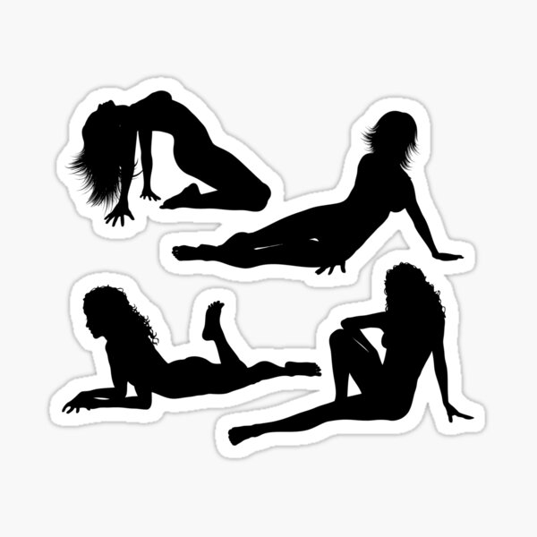 Item preview, silhouette of sexy ladies isolated in white designed and sold by Mr Giftstore.
