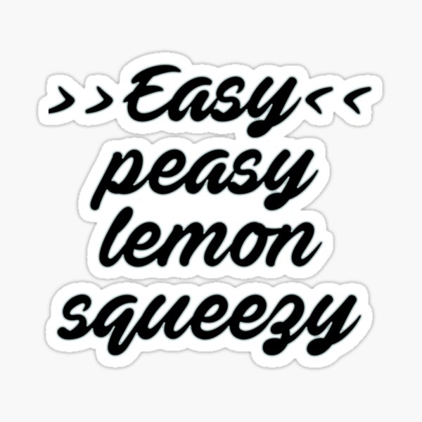 "easy peasy " Sticker by AuerBridgette Redbubble
