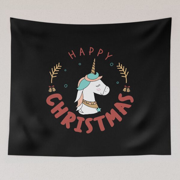 Item preview, Cute Unicorn Happy Christmas celebration cartoon, Christmas gift for girls designed and sold by SweetbeStore.