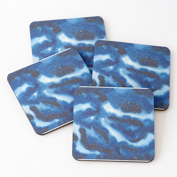 Item preview, Black Blue Nebulae Of Deep Space Abstract Galaxy Painting Design designed and sold by galleasstudio.