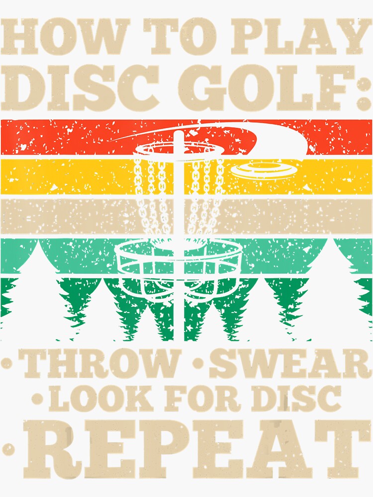 "How To Play Disc Golf Retro For Disc Golfers" Sticker for Sale by