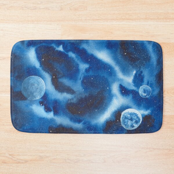 Item preview, Blue Nebulae Of Deep Space With Planets Galaxy Painting Design designed and sold by galleasstudio.