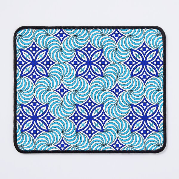Item preview, Blue Curly Stripes Pattern designed and sold by Girih.