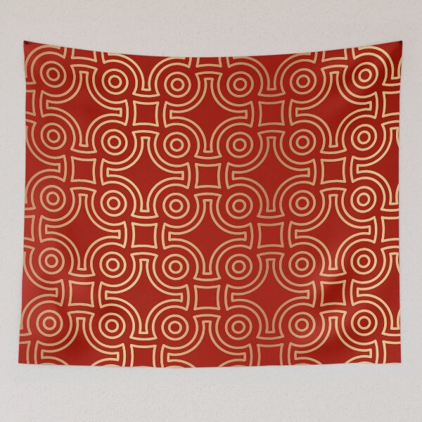 Item preview, Oriental Pattern Red and Gold designed and sold by Youpattern.