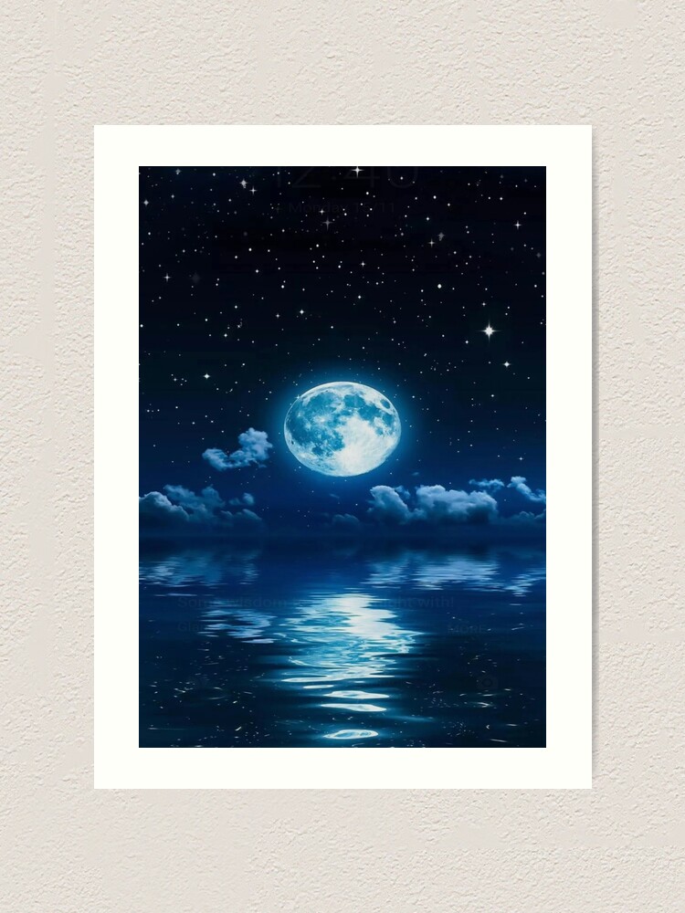 Moon Art Print for Sale by Narayan-P