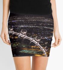 Super moon rising over an aerial view of Las Vega Mini Skirt