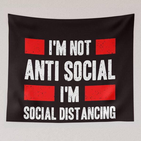 Item preview, I'm not anti social  i'm social distancing designed and sold by fulbag588.