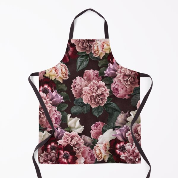 Item preview, Vintage bouquets of pink lush peonies, purple tulips, roses and dark red anemones. designed and sold by RinaMDesigns.