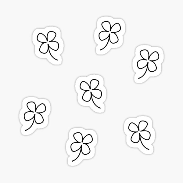 Four Leaf Clover Set Sticker