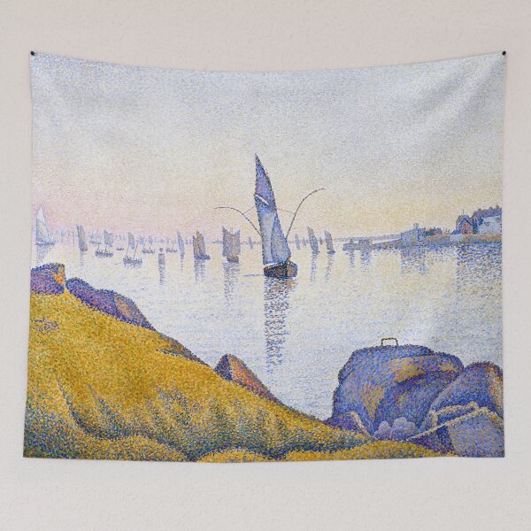 Item preview, Evening Calm, Concarneau, Opus 220 (1891) by Paul Signac designed and sold by Designedbysm.