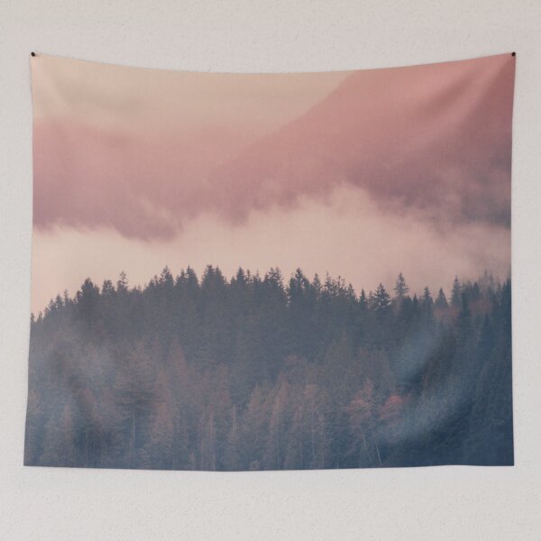 Item preview, Misty Mountains And Forest Landscape designed and sold by Simi2020.