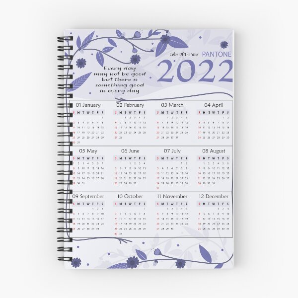 Item preview, Calendar 2022 - color of the year PANTONE designed and sold by Mylecm.