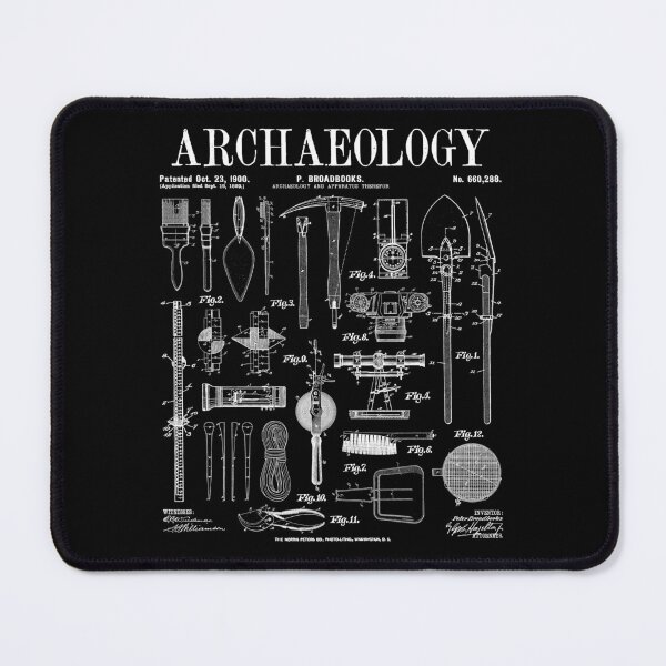Vista previa del artículo con la obra «Arqueólogo Arqueología Estudiante Kit de Campo Patente Vintage», diseñado y vendido por GrandeDuc.
