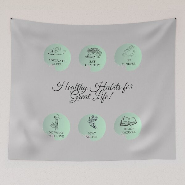 Item preview, Healthy Habits For Great Life designed and sold by ArtbyCharmante.