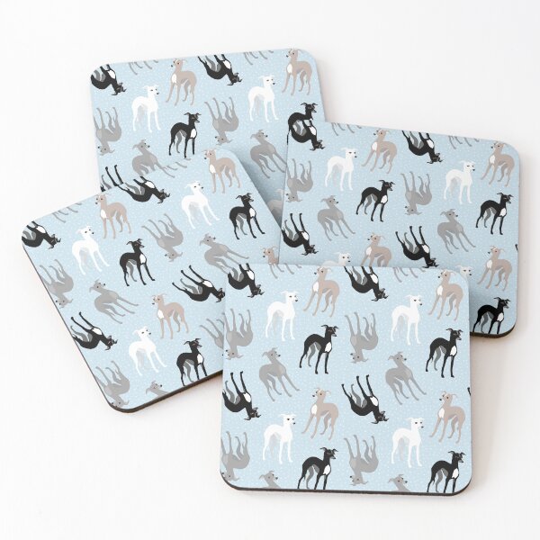 Item preview, Italian Greyhounds or Whippets Retro Pattern designed and sold by AntiqueImages.