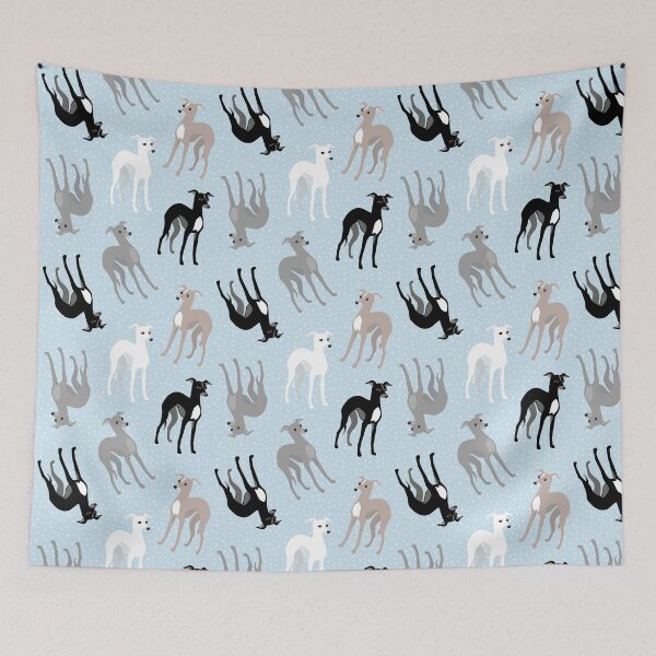 Item preview, Italian Greyhounds or Whippets Retro Pattern designed and sold by AntiqueImages.