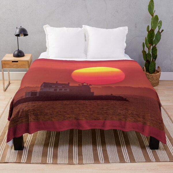 Item preview, Rockland Breakwater Lighthouse as the sun rose on a hazy morning  designed and sold by LindaCPhoto.