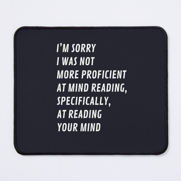 Item preview, mind reading humor designed and sold by champagnemoment.