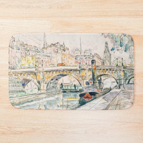 Item preview, Tugboat at the Pont Neuf, Paris (1923) by Paul Signac designed and sold by Designedbysm.