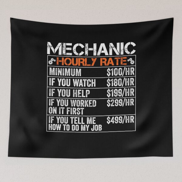Item preview, Funny Mechanic Hourly Rate Gift Shirt Labor Rates T-Shirt designed and sold by Cooltees4u1.