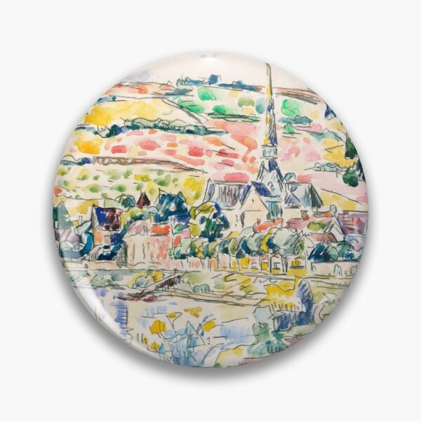 Item preview, Watercolor Painting Petit Andely-The River Bank (1920-1929) by Paul Signac designed and sold by Designedbysm.