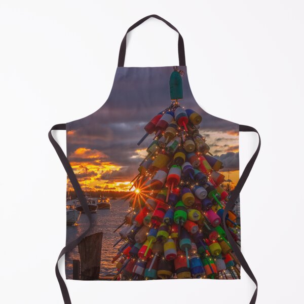 Item preview, Lobster Buoy Tree with lights at sunrise  designed and sold by LindaCPhoto.