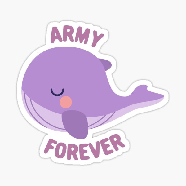 Pegatina for Sale con la obra «BTS ballena púrpura ARMY forever» de ...