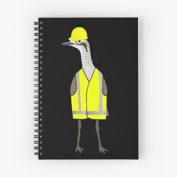 Item preview, Bush Stone-Curlew Tradie on Black designed and sold by Digitaldingo.