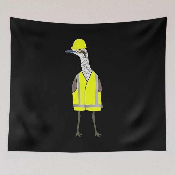 Item preview, Bush Stone-Curlew Tradie on Black designed and sold by Digitaldingo.