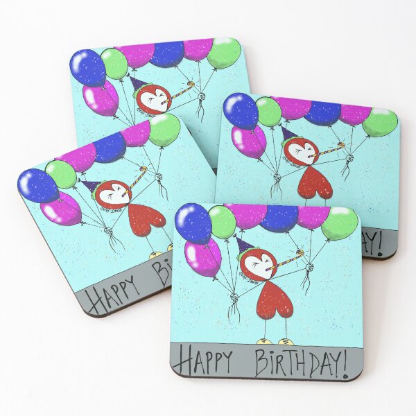 Item preview, Heart-head happy birthday designed and sold by Heather Labbe.
