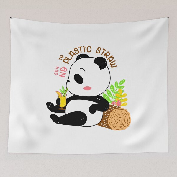Item preview, Say no to plastic straw Panda designed and sold by PlanetAries.