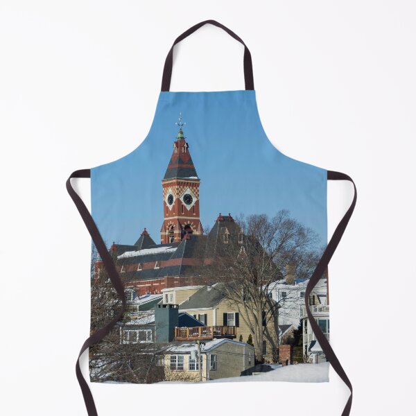 Item preview, Abbot Hall in Mairblehead,Massachusetts, viewed from Crocker Park in winter designed and sold by LindaCPhoto.