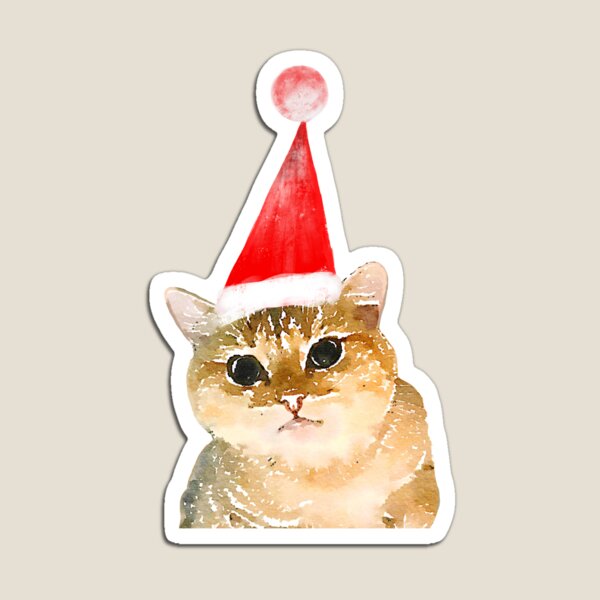 Artikelvorschau, Schönes Katzen-Weihnachts-Aquarell entworfen und verkauft von SdForce.