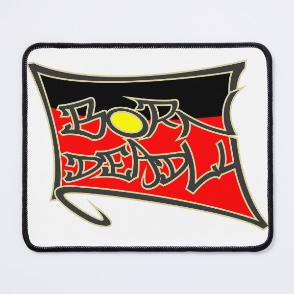 Item preview, Aboriginal Flag "Born Deadly" Graffiti Black designed and sold by wigilwigil.