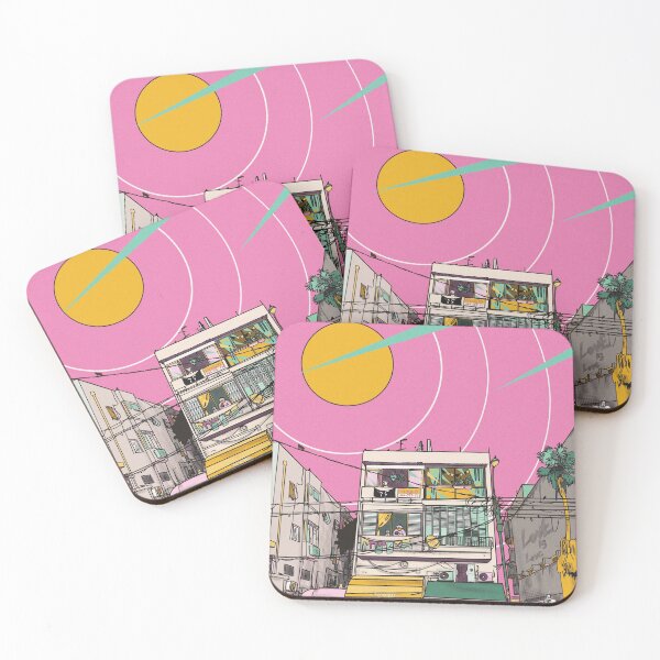 Item preview, street art pink colors city telaviv art buildings sun crazy busy bright  designed and sold by Tel Aviv Loves You.