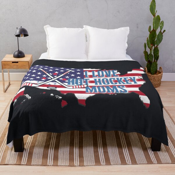 Item preview, I Love Hot Hockey Moms. USA Flag. designed and sold by fowons.